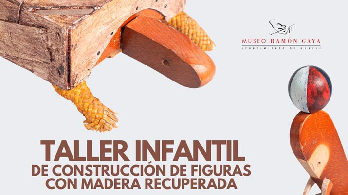 Taller infantil de construcción de figuras con madera recuperada